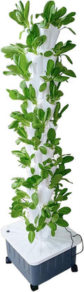 Hydroponics Growing System Tower 8/10/12-Layer Vertical Hydroponic Tower Garden Planter Kit for Balcony Growing Vegetables Herbs and Fruits