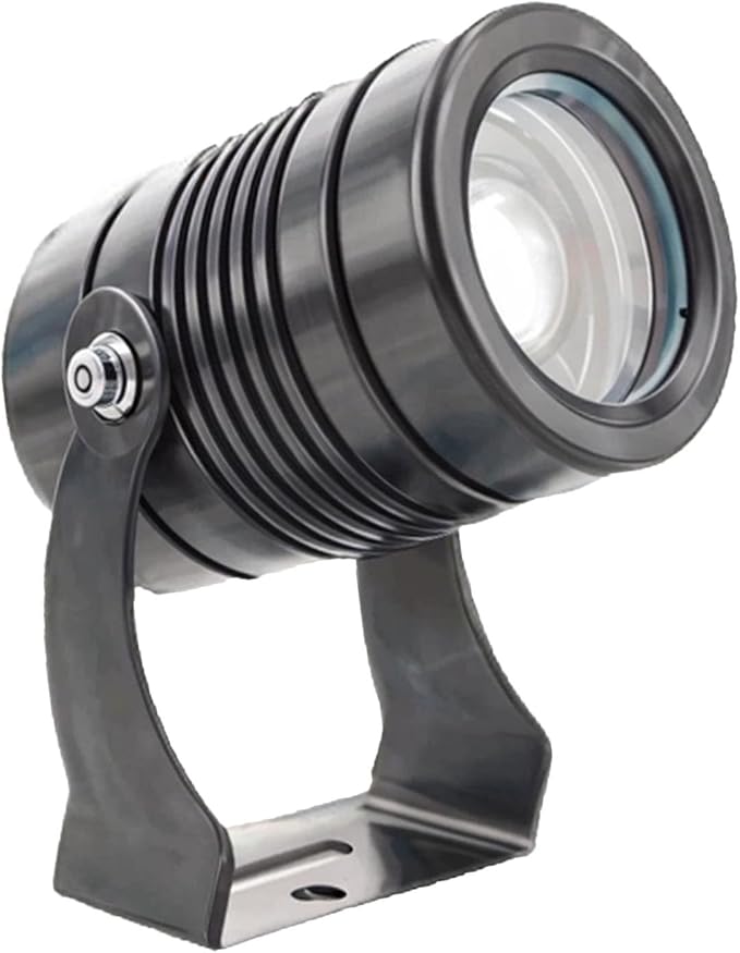 Rotation LED Beam Spotlight IP67 Waterproof Landscape Light Wall Washer Spot Lights Low Voltage Long Throw Narrow Beam for Outdoor Building Remote Lighting(Yellow10W(DC24V))