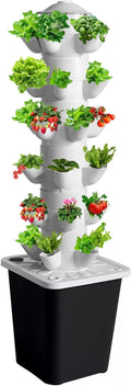 Hydroponics Growing System Kit 30 Plant Vertical Hydroponic Tower with Silent Water Pump Adapter and Timer for Indoor Herbs Fruits and Vegetables Growing