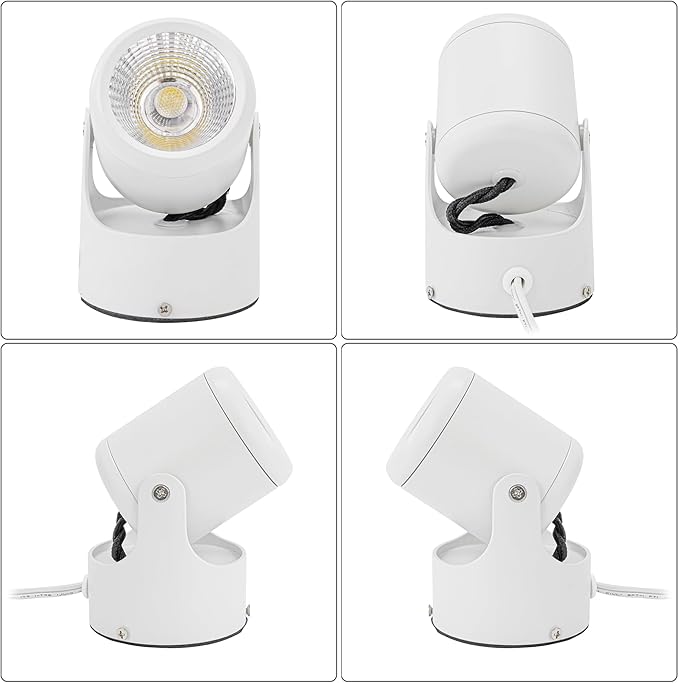 5W Full Spectrum Spot Light Plant Growing Light 5.9 Feet Timing Switch Cord Indoor Wall Mounted Adjusted Angle Floor Stand Lighting Modern Style for Indoor Plants