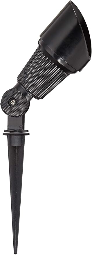 John Timberland Hooded 7 1/2 High Traditional 2 Pack of Outdoor Landscape Spotlights Porch House Exterior Outside LED Bulb Weatherproof Black Aluminum Front Door Patio Garage Home Deck Garden