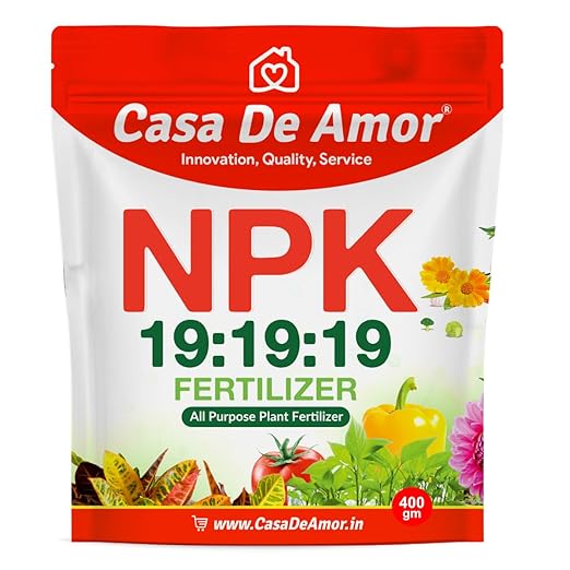 NPK 19-19-19 Fertilizer | Balanced Water-Soluble Plant Food for Growth Flowering &amp Yield Boost | For All Plants | 400 gm