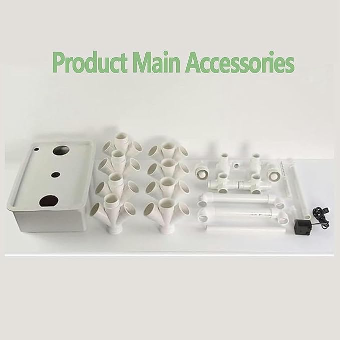 Vertical Hydroponic Tower Vegetable Plants Tower 16/24/32 PVC Hydroponic Kit of PVC Pipe