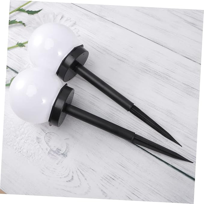 LIFKOME 8pcs Solar Powered Lawn Light Waterproof Garden Bulb Ball Lamp Outdoor Stick Light for Backyard Pathway and Yard Decor