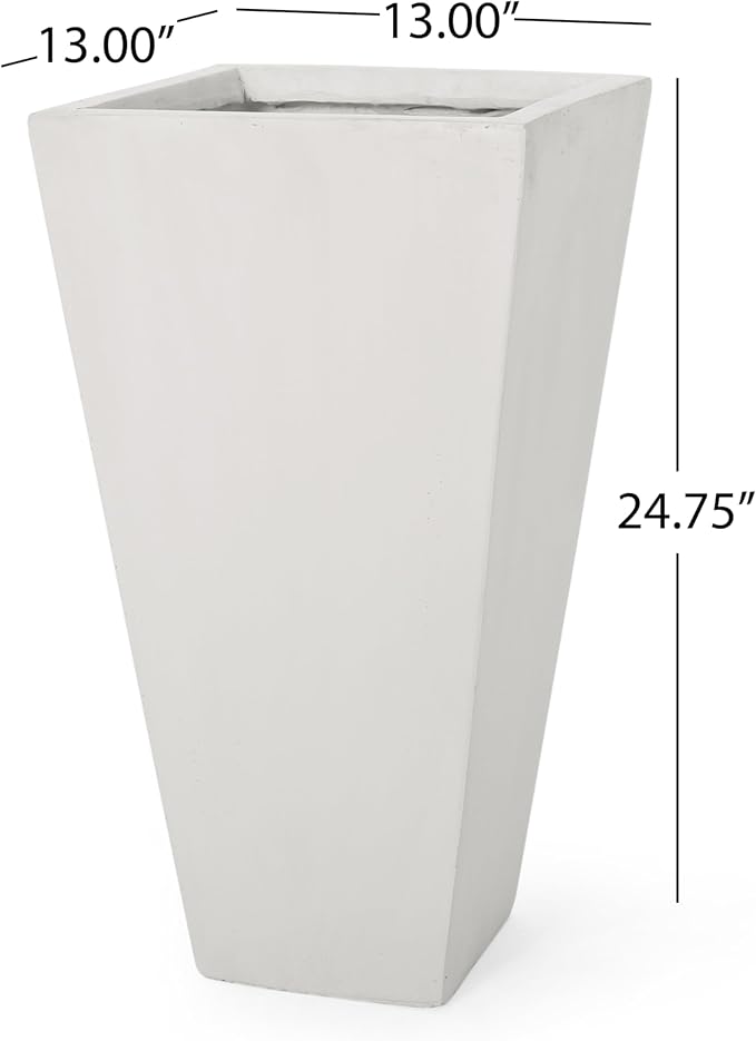 13 Outdoor Small Stone Planter White