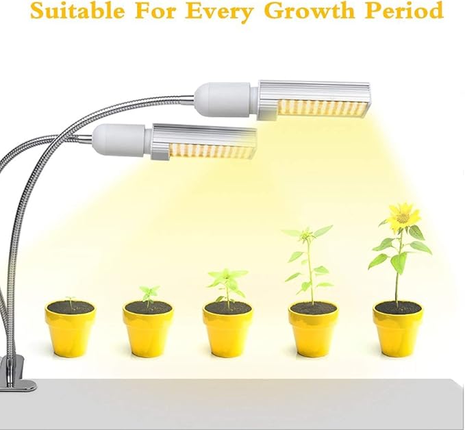 LED Grow Light for Indoor Plant45W 88LED Timing Grow Lamp Auto On/Off with 3/6/12H TimerFull Spectrum Plant Grow Lights for Seedling5 Dimmable Levels3 Switch ModesAdjustable Gooseneck