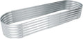 Aoodor Galvanized Raised Garden Bed Kit 6.9 x 2 x 1 Ft Oval Planter Box for Vegetables Flowers and Herbs Outdoor Use Silver