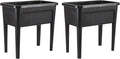 2 Pcs Plastic Raised Garden Beds with Legs16 Gallon Outdoor Elevated Garden Planter BoxPerfect for Flowers Vegetables and Herbs