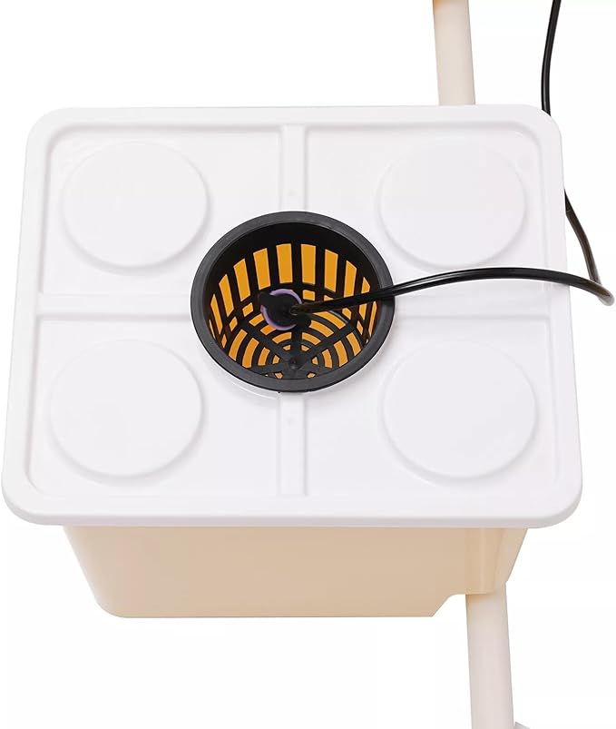 Bucket Drip Growing System 2.91 Gallons 5 Buckets Deep Water Culture System DWC Hydroponics System Outdoor Hydroponics Growing System Kit Hydroponic Bucket for Cultivating Tomatoes Peppers