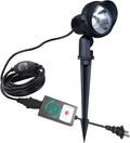 Kiven LED Landscape Plug-in Spotlight Outdoor with Automatic TimerIP65 Waterproof Garden Spotlights5W 110V Yard Flood Light with Spiked Stand Lawn Lights2700K LED Wall Lights for Patio