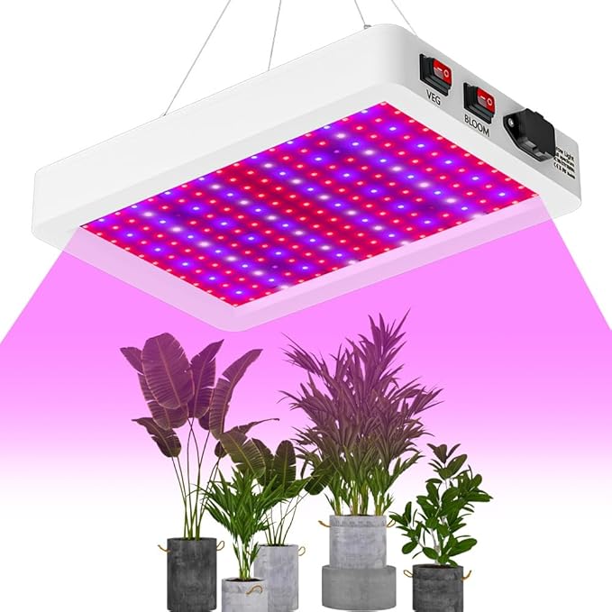 500W Full Spectrum Grow Lights AC100-277V Plant Light Bloom/Veg 2Modes Dimmable Planting Fill Lamp 110V Greenhouse Tent Hydroponic Flower Vegs Succulent Potted Fruit Seeds UV/IR Cultivation Lighting