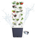 Hydroponic System Hydroponic Tower 30 Pots Aeroponic Tower Planting Tower with Irrigation Vertical Planter Pump Tower for Home Kitchen Gardening Fruit and Vegetables(Color:Black)