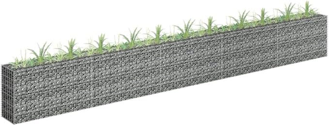 SKM Gabion Raised Bed Gabion Raised Bed Galvanized Steel 177.2x11.8x23.6