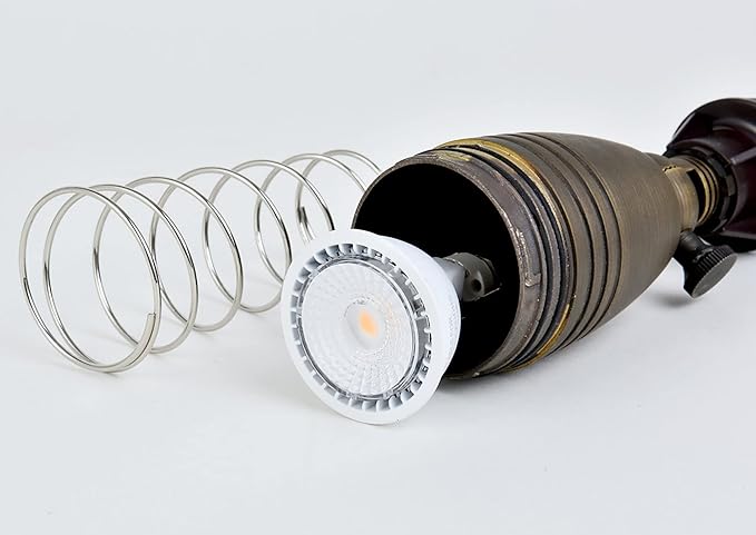 Elitco Lighting Modern Bright Home Decorative Outdoor Cast Brass spot Light 3 wx 8.5 h with Spring and an Adjustable knob