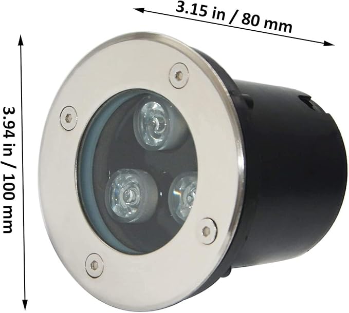 4PCS Led Landscape Lights - Outdoor Recessed Spotlight 3W IP67 Water Proof Outdoor LED Buried Light Recessed In Ground Pathway Lights Floor Lamp for Bridge Garden Landscape Lighting
