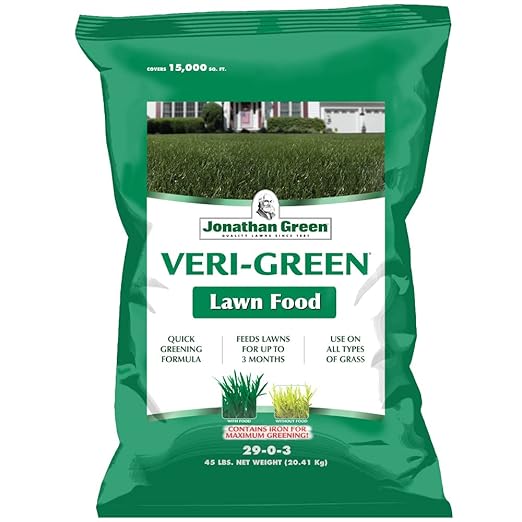 Jonathan Green (16005) Veri-Green Nitrogen Lawn Fertilizer - 29-0-3 Nitrogen Grass Fertilizer (15000 Sq. Ft.)