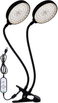 1-4 Heads LED Grow Light Full Spectrum Clip Plant Growing Lamp 5-Segment Dimming Mode 3 Fill Light Conversion Modes 4/8/12H Timer Idea for Small Plant Light (Size : 2pcs) ()