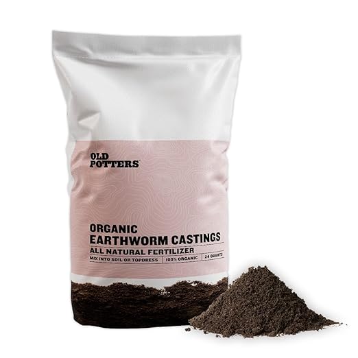 Old Potters Organic Earthworm Casting All-Natural Fertilizer for Indoor and Outdoor Planting Enhances Root and Overall Health Revitalizes Soil with Health Microbes 25 lbs