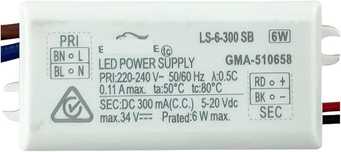 Spotlight LED lamp Driver Power Supply LED10W2-4A one Beam Projection lamp(1-7W 300MA DC5-20V LS-6-300 SB)