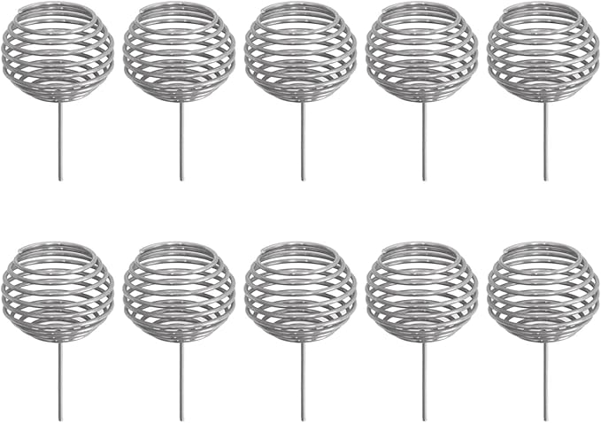EVTSCAN 100pcs Fertilizer Mesh Basket - Stainless Steel Garden Nutrition Cups Small Size Bonsai Fertilization Basket for Garden Yard Home