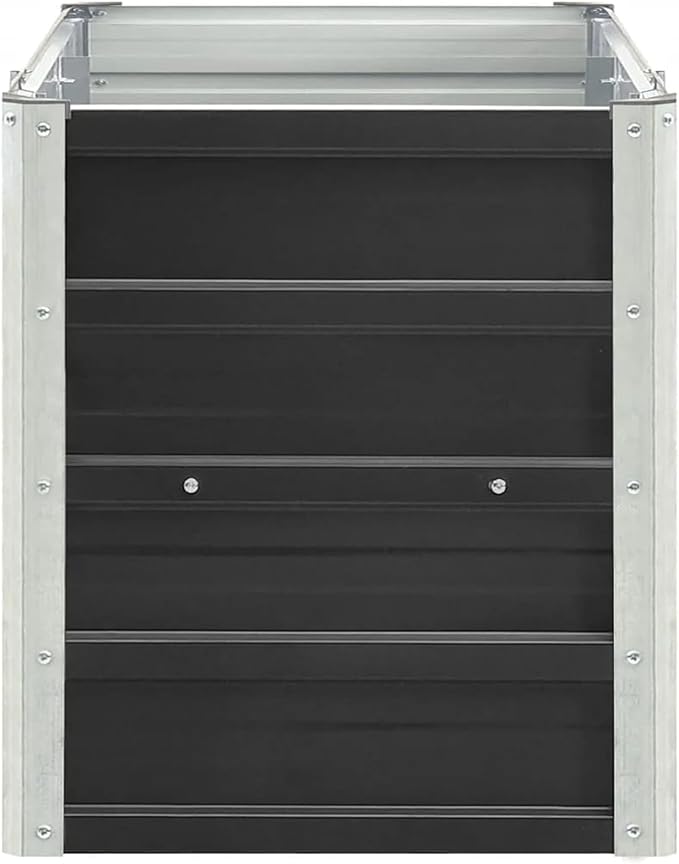 Garden Raised Bed Galvanized Steel 94.5x15.7x17.7 Anthracite SE100304