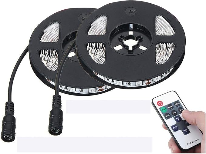DC 12V 5050 LED Growth Lights Plant Growing LED Strip Light Tape Set with Power and Switch for Aquarium Hydroponic Plant (RED:Blue=5:1 5M Set No Waterproof)