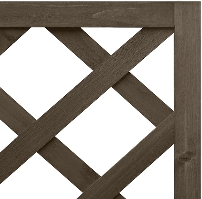 Corner Trellis PlanterWood Planter with Trellis Planter Box with Trellis Raised Garden Bed Outdoor for Plants Hanging Flower Baskets Gray 15.7x15.7x59 Solid Fir Wood