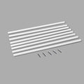 ANLEOLIFE 8-Pack 12 Inch Raised Garden Bed Support Rods Stabilizer Bracing Rod Kit with Connector Studs &amp Screws Prevent Bowing in Metal Garden Beds Antique White