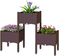 Modern Elevated Planter for Balcony &amp Patio Stylish Raised Garden Box Adds Instant Curb Appeal - Sleek Design Maximizes Small Spaces Ideal for Urban Herb Gardens &amp Decorative Greens