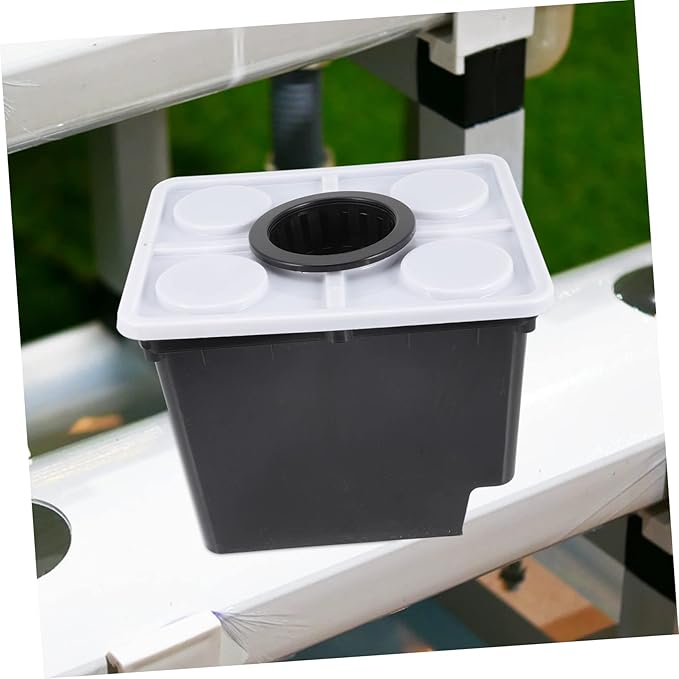 HANABASS Hydroponics System Bucket Planting Holder Soilless Culture Vegetable Lid Easy Assembly Planting Basket for Indoor Garden and Balcony Use Reusable Garden Supplies