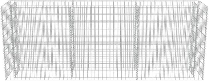 Outdoor Garden Gabion Basket Planter Raised Vegetable BedSteel Garden Decoration Raised Bed Galvanised Steel 106.3x19.7x39.4
