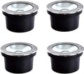 4PCS Ground LED Landscape Lights - Outdoor Buried Lights Outdoor Decorative Spotlight IP67 Waterproof Stainless Steel Recessed Spotlight Underground Path Light Courtyard Underground Light