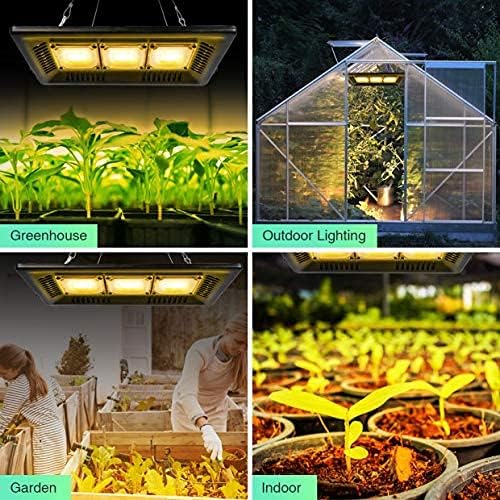 Relassy 450W Waterproof Led Sunlike Full Spectrum Outdoor Grow Light with No Noise Heat Dissipation for Indoor Outdoor Plants Seedling Growing Blooming and Fruiting