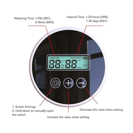 Automatic Drip Irrigation Kit LCD DIY Self Watering System USB or Battery Powered Home Smart Drip Irrigation Timer for 10 Indoor Plants