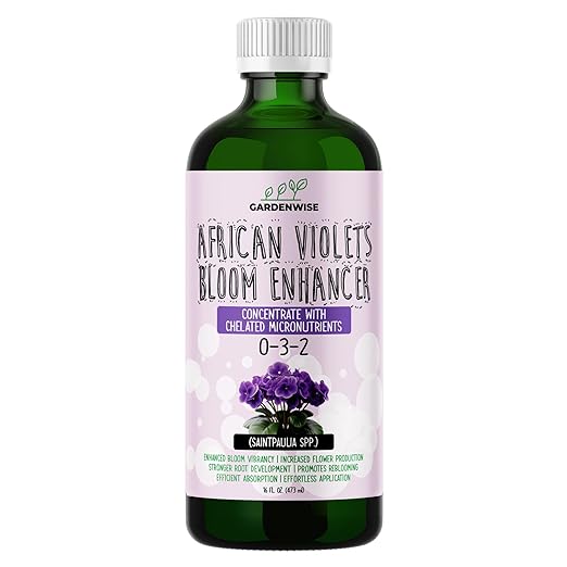 0-3-2 African Violet Fertilizer for Indoor Plants: Concentrated Plant Food – Plant Fertilizer Bloom Booster for All Violets Indoor Flowering Plants Vigorous Growth and Blooming (32 OZ)