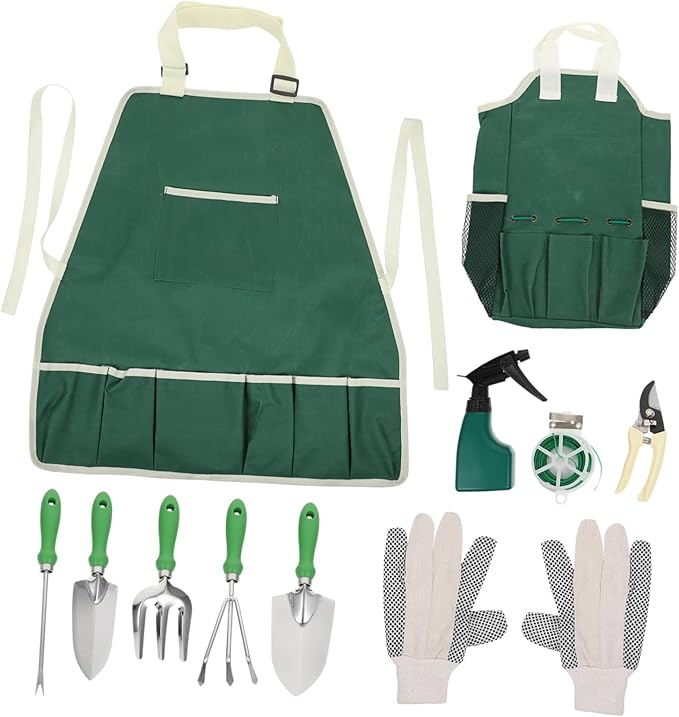11pcs Garden Tool Planting Tools Set Gardening Shovel Rake for Women Non-Slip Handle Easy to Carry