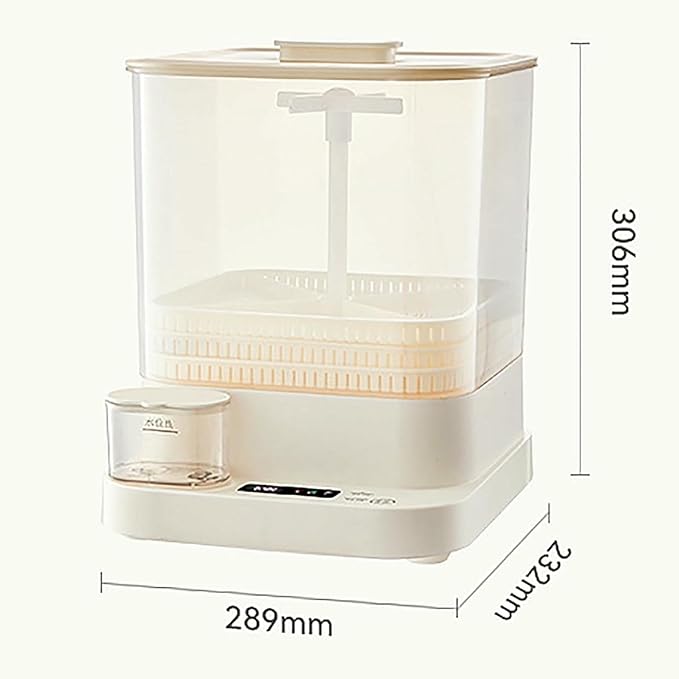 Automatic Sprouter Bean Growing Machine 3 Layers Home Smart Bean Sprout Machine with 1.5L Water Tank 360° Automatic Spray LED Display Tim