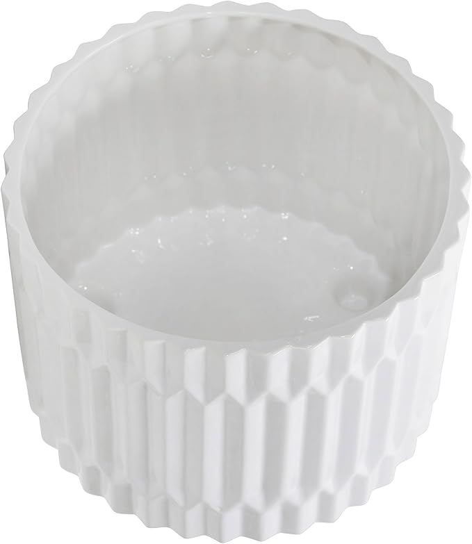 Generic S2 Fluted Planter W FEET 1012 White
