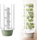 Hydroponics Growing System Hydroponic Growing Kits Hydroponics Tower with LED Grow Light with Hydrating Pump Adapter Net Pots for Herbs Fruits and Vegetables5Layer