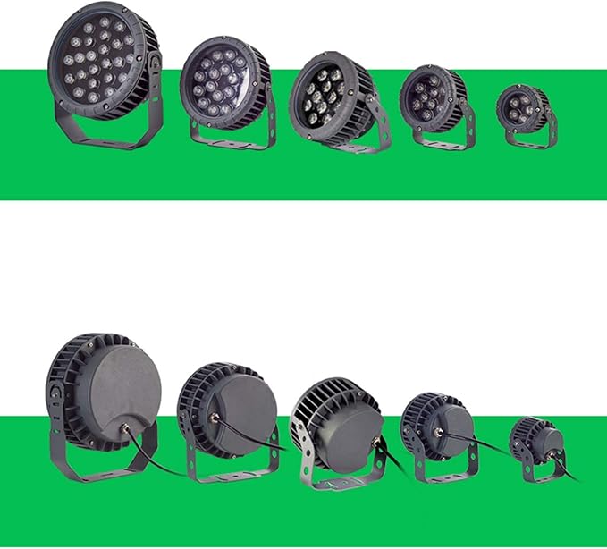 LED Landscape Lights Garden Lights IP66 Waterproof 270° Angle Adjustment Round Flood Light for Outdoor Garden Piazza Illumination Decoration