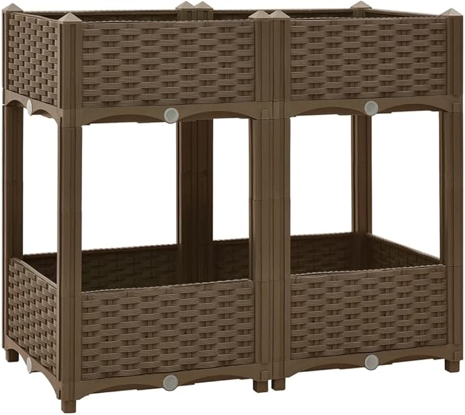 Raised BedGarden PlantersGarden PlantersGarden CenterpiecesGarden BedsRaised Beds for Growing FlowersHerbs and Fruits31.5x15.7x28 Polypropylene