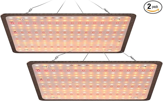 2Pack 500W LED Full Spectrum Plant Light 110V Vegetable Planting Lights AC100-277V Hydroponic Seeds Fill Lamp UV/IR Greenhouse Tent Flowers Succulent Fruits Bonsai Potting Moss Cultivation Lighting