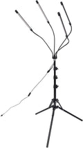 Plant Growth Lamp Metal Full Spectrum Flexible LED Grow Light for Seedlings Flowers(Four-Pipe Timing Switch)