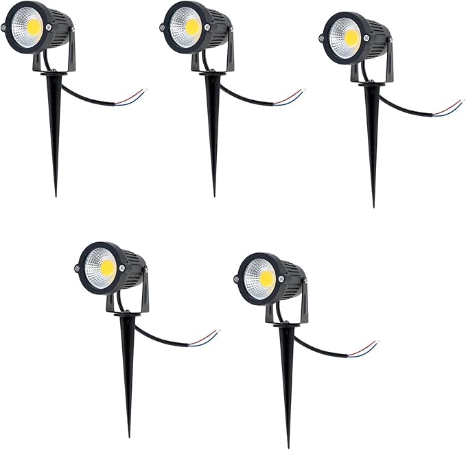 5X IP65 Outdoor Landscape LED Lawn Light Garden Spotlight 5W 12V AC DC