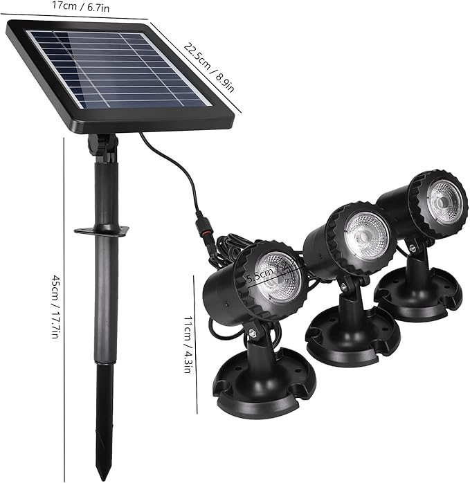 Solar Spotlight Adjustable Lighting Facilities for Courtyard Decoration IP68