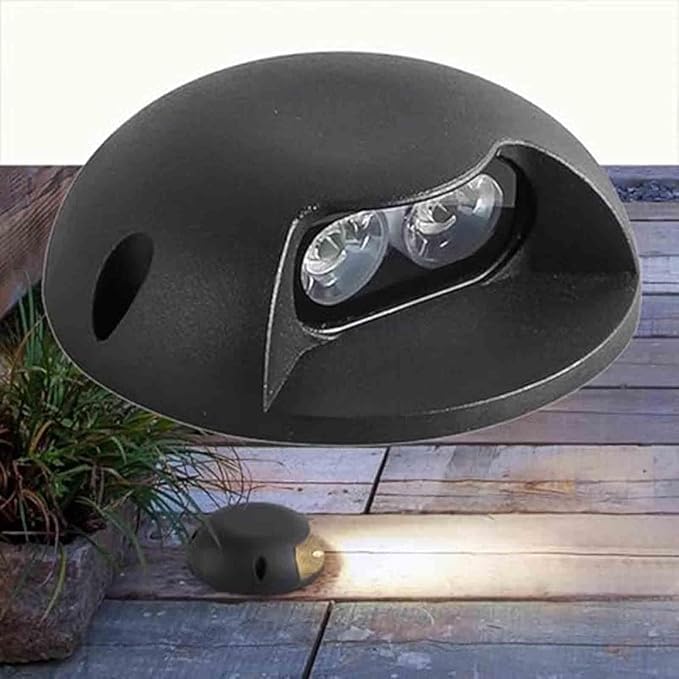IP65 Waterproof LED Underground Light - 1-Sided Glow Landscape Spotlight for Garden Patio Pathway and Steps (Yellow Light 2W-24V)