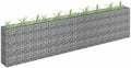 Gabion Raised Bed Silver Galvanized Steel 141.7 x 11.8 x 35.4 in Gardening Pots &amp Planters 145643