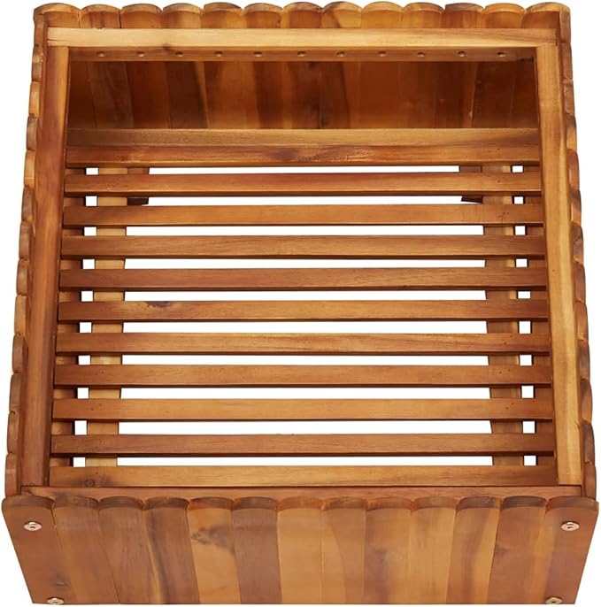 Garden Raised Bed 19.6x19.6x9.8 Solid Acacia Wood