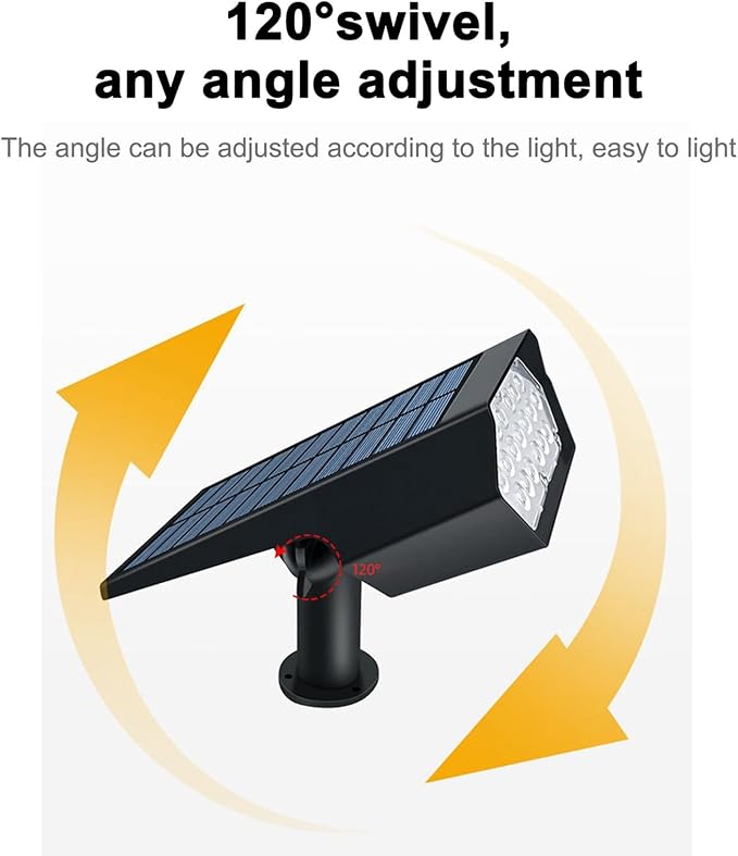 ZJchao Solar Lawn Spotlight Outdoor Patio Landscape Lighting Garden Villa Wall Lights Garage Wall Lamp Balcony Lamp Solar Powered Wall Lamp Solar Wall Lights Indoor Outdoor (White &ampWarm