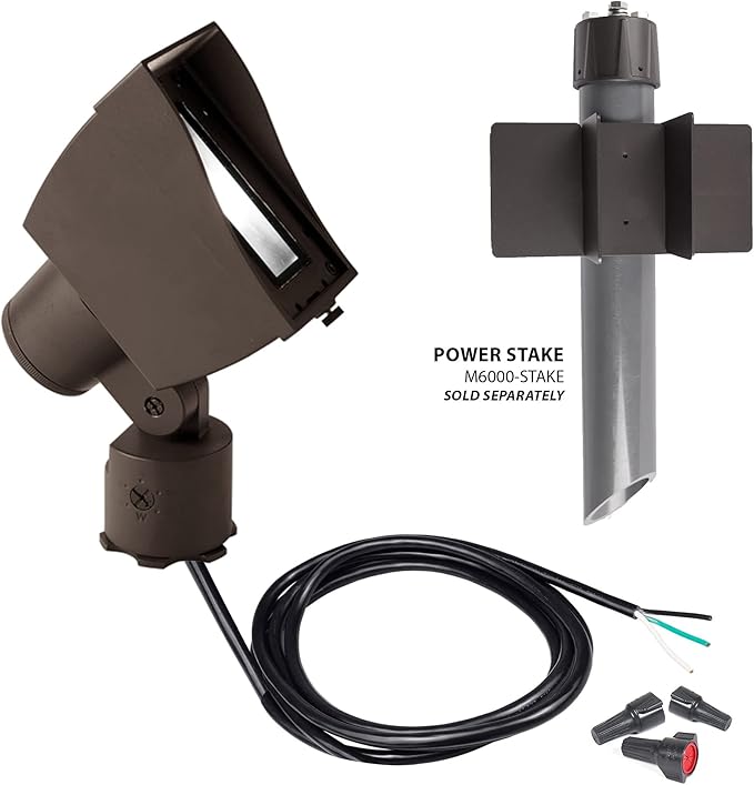 WAC Landscape Lighting Wall Wash Light LED 12V with Adjustable Beam Angle and Integral Brightness Control 3000K in Bronze